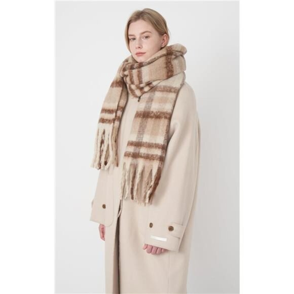 womens warm vintage scarf cozy shawl wrap soft winter poncho travel cardigan - Picture 4 of 8